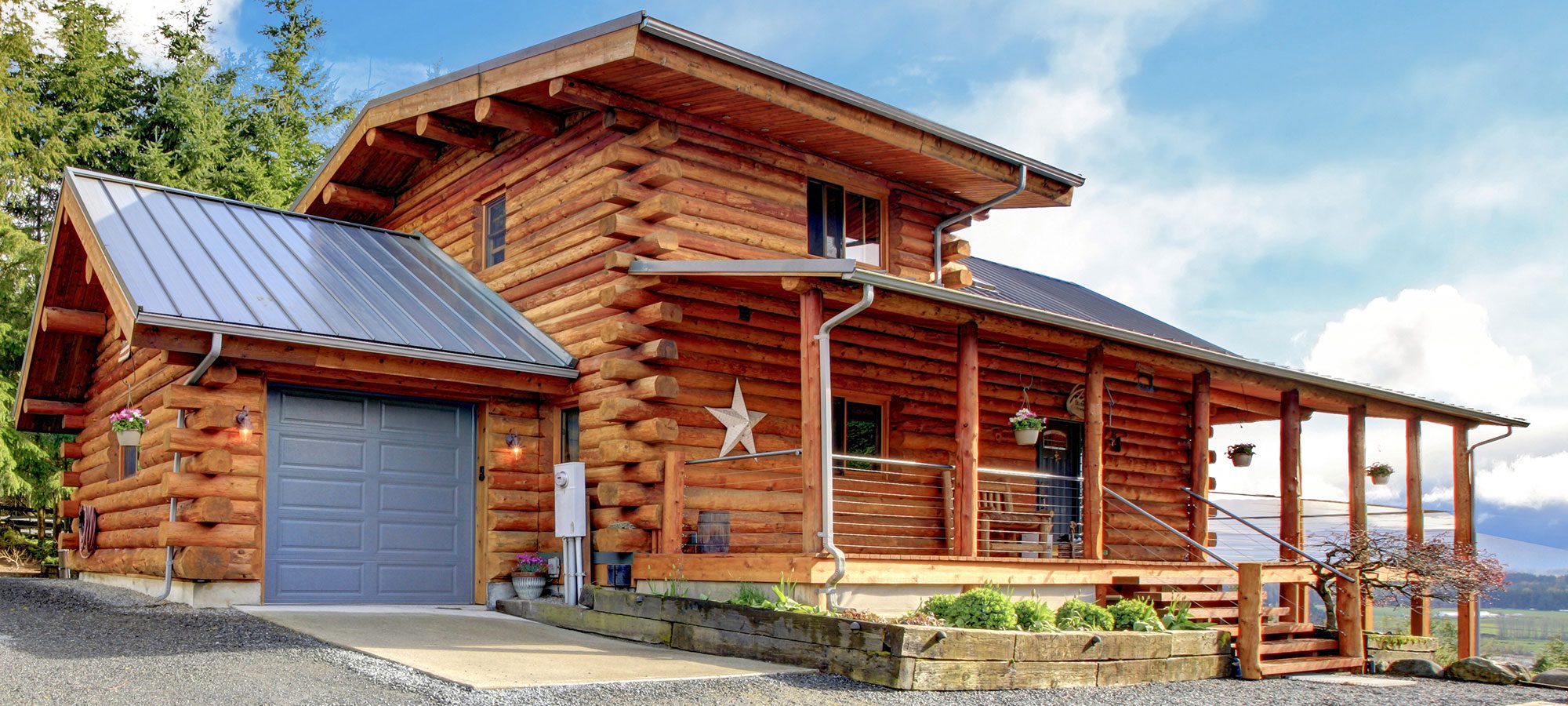 log cabin wood siding