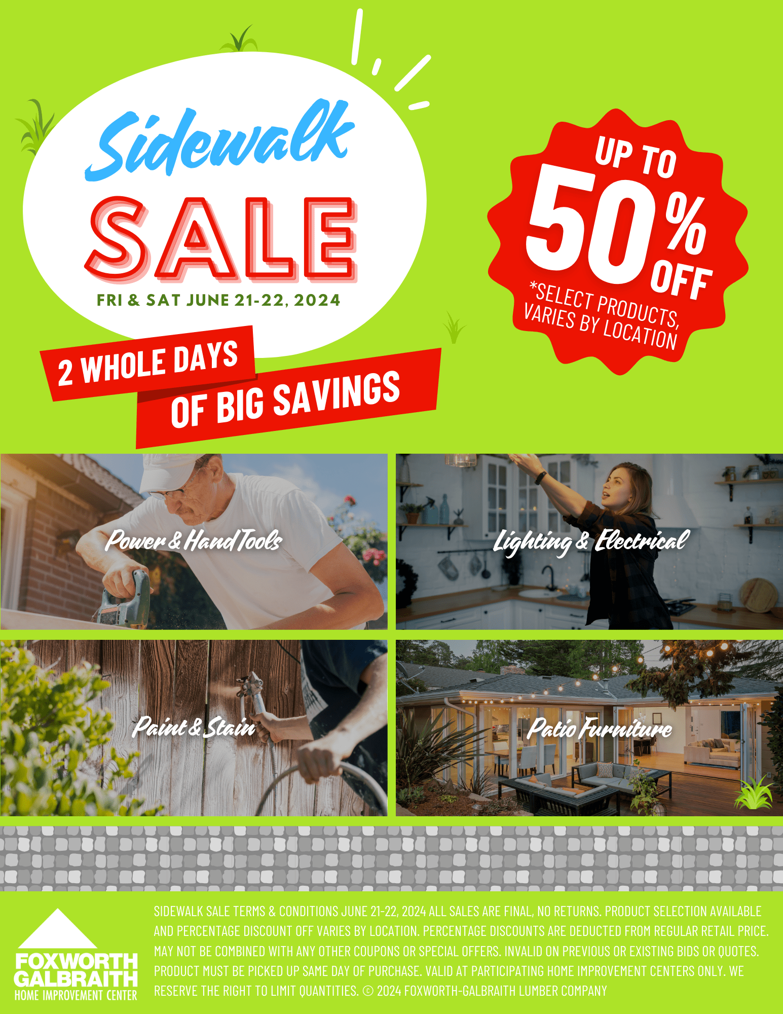 Sidewalk Sale June 21-22, 2024